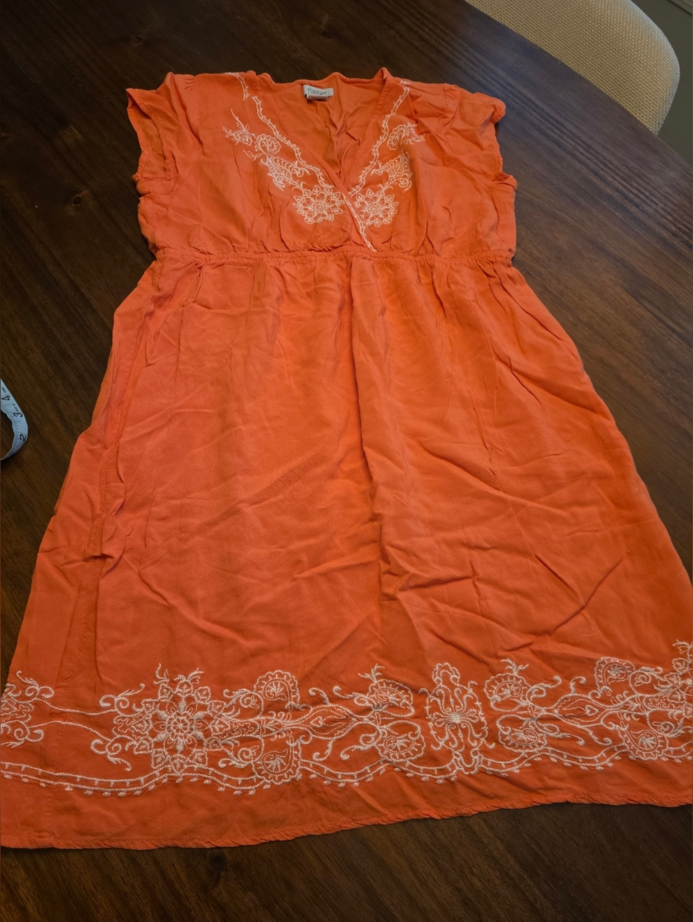 Charming Charlie Coral Orange Rayon Top